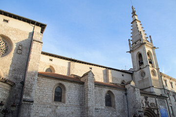 medieval church (la merced) in burgos in spain 