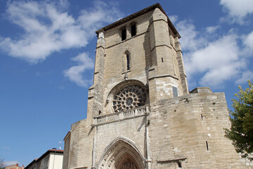 medieval church (san esteban or st stephen) in burgos in spain 