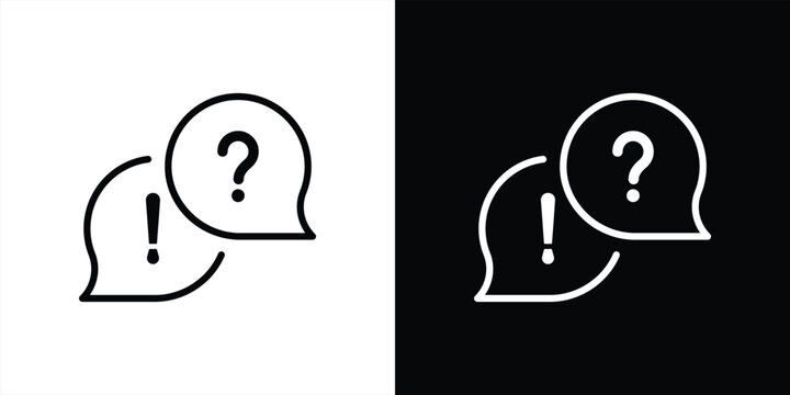 help icon set. question mark, speech bubble, chat, online support thin line style icon for your app and web. icon illustration