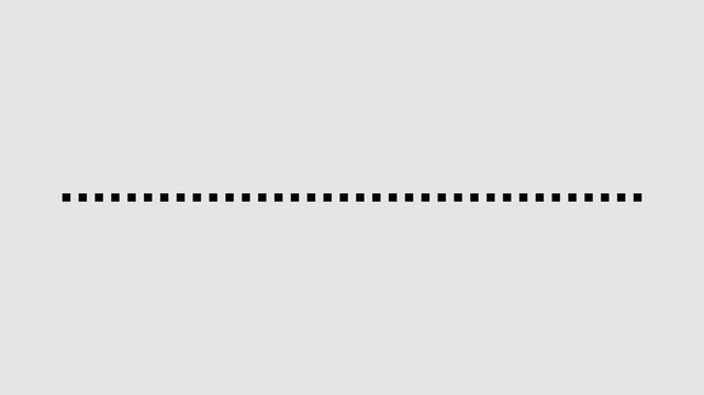 Dotted line graphic animation. Alpha channel. Transparent background motion design. 4K resolution 