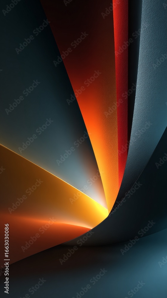 Poster Colorful abstract background showcasing dynamic shapes and vibrant hues, creating a visually striking and modern design