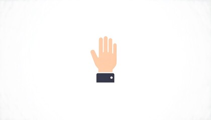 Obraz premium Hand icon on white background