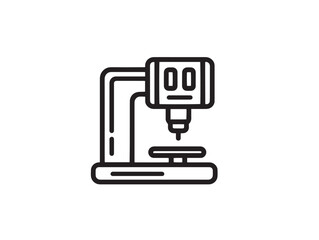 Iconic Line Art Design of 3D Printer Resin in Minimal Style