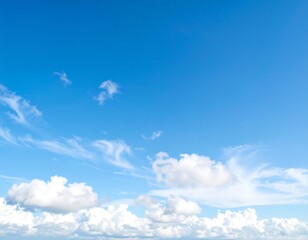 Obraz premium Vast blue sky with scattered clouds