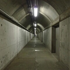 Long concrete tunnel