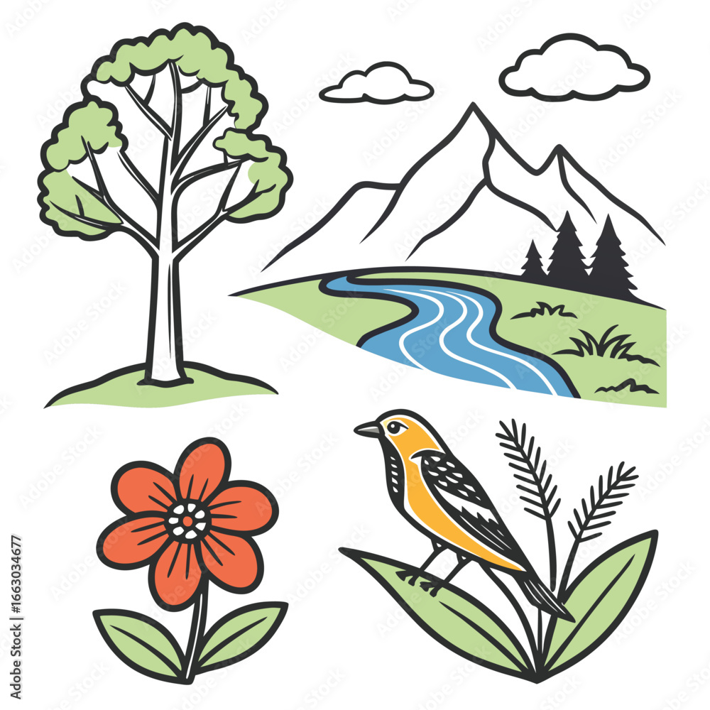 Poster versatile set of modern icons for digital and print design featuring a clean and professional aesthe