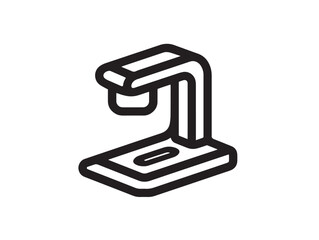 Simplified Professional 3D Scanner Icon in Clean Vector Art Style