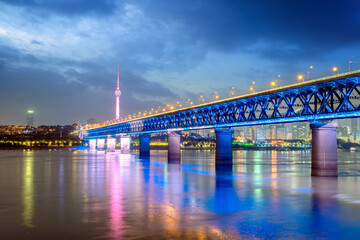 Night view of Wuhan, China