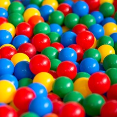 Colorful plastic balls in a pit