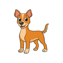 Dog cartoon-style vector art on a white background