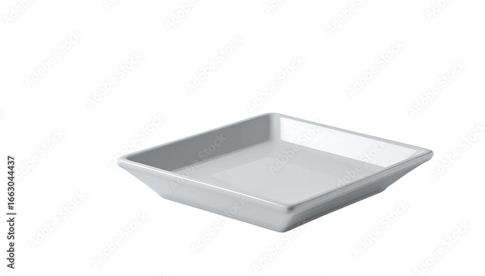 Poster minimalist rectangular tray on a clean surface, ideal for organizing small items isolated on transpa