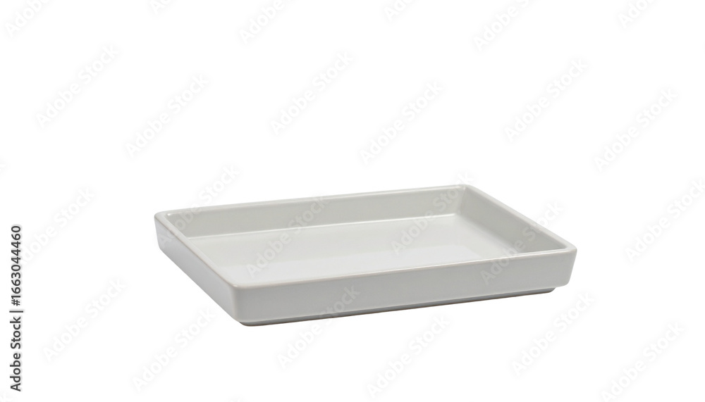 Poster minimalist rectangular tray on a clean surface, ideal for organizing small items isolated on transpa