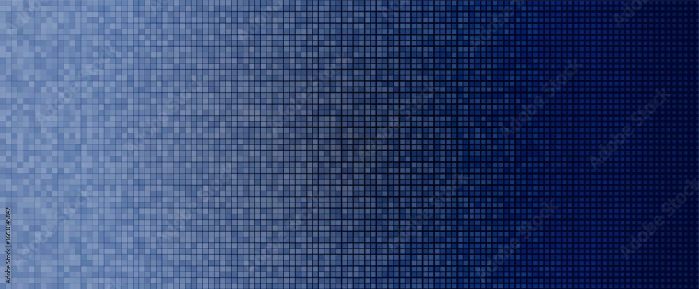 Aufkleber pixel grid digital background. mosaic blue gradient pattern. futuristic abstract squared texture for