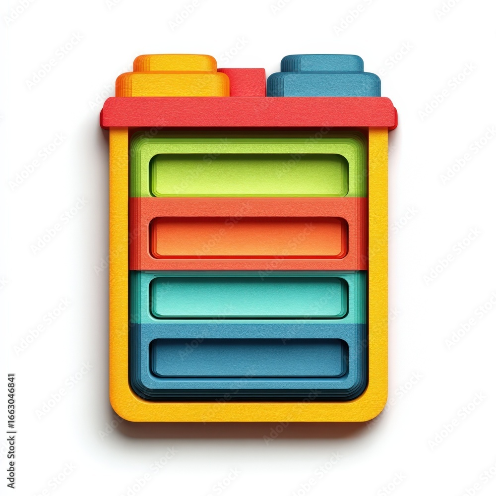 Poster colorful layered progress bar icon design element for website ui ux interface design