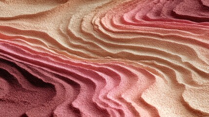 Abstract textured patterns of soft, rosy sand