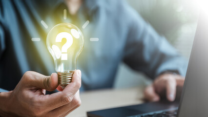Ideas light bulb concept. Creative growth innovation. Invention thinking success. Brainstorm think...