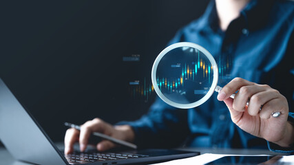 Investment Finance, Risk volatility management. Decision uncertainty caution. Risk assessment. Financial concept. Stock market analysis concept. Trading trading chart. Financial investment. Finance.