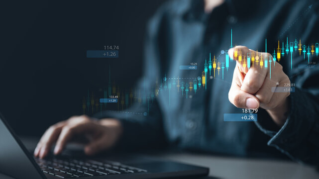 Investment Finance, Risk volatility management. Decision uncertainty caution. Risk assessment. Financial concept. Stock market analysis concept. Trading trading chart. Financial investment. Finance.