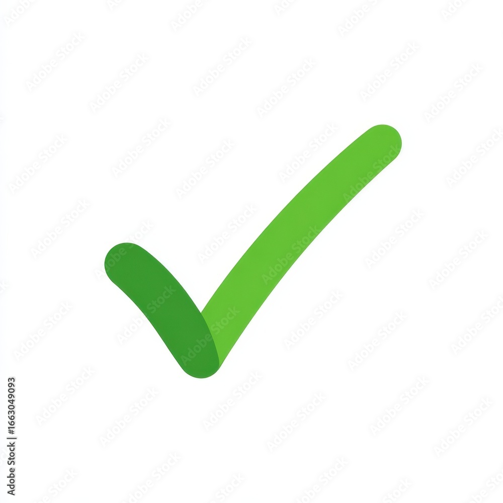 Poster green check mark symbol approval confirmation icon design element for website app ui ux