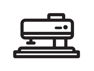 Elegant Binding Machine Icon Modern Document Office Illustration