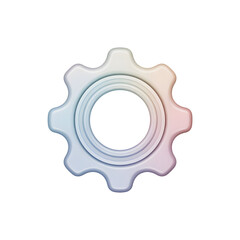 Isolated Gear Icon with Gradient Colors on a Black Background Representing Settings and Configuration Options for Technology and Engineering
