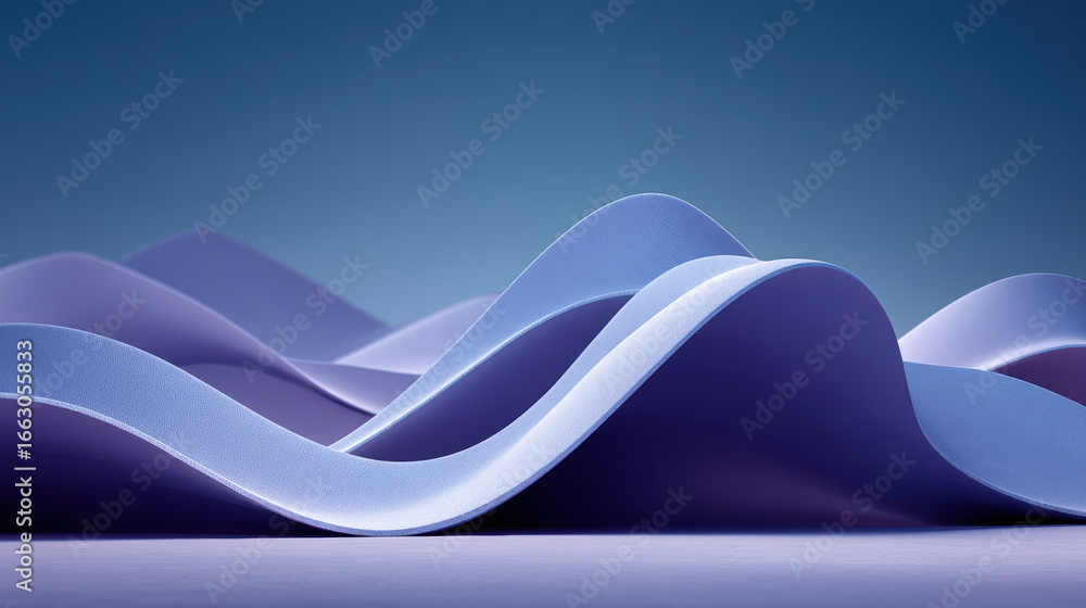 Aufkleber abstract wavy background in periwinkle with textured surface, minimalist design for modern backdrop 