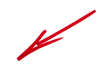 hand-drawn red marker arrow isolated PNG transparent, hand-drawn marker stroke arrows on...