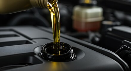 Car Maintenance: Oil Change Close-Up