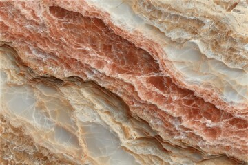 Captivating layers of intricately textured stone showcasing warm earth tones and translucent qualities embodying natural beauty and geological artistry in a captivating mineral backdrop