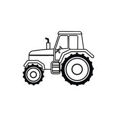 Tractor silhouette vector art design