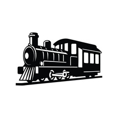 Train silhouette vector art design
