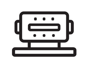 Professional Technical Vector Artwork of Industrial Control Relay Icon