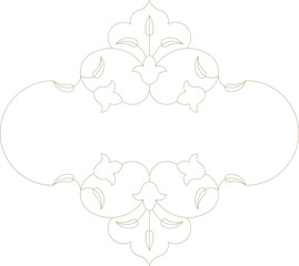 Monoline Indian Floral Decorative Frame