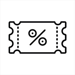 Minimalist line drawing of a stylized discount percentage vector illustration perfect for branding and design.eps