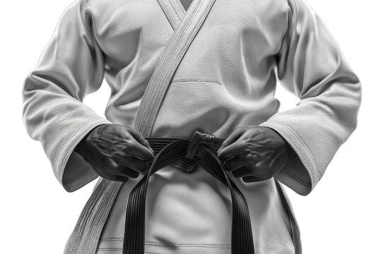 Martial arts training focus on strength and skill development through disciplined practice routine on transparent background