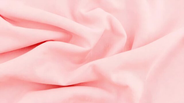 Soft pink fabric texture with gentle folds and draping  