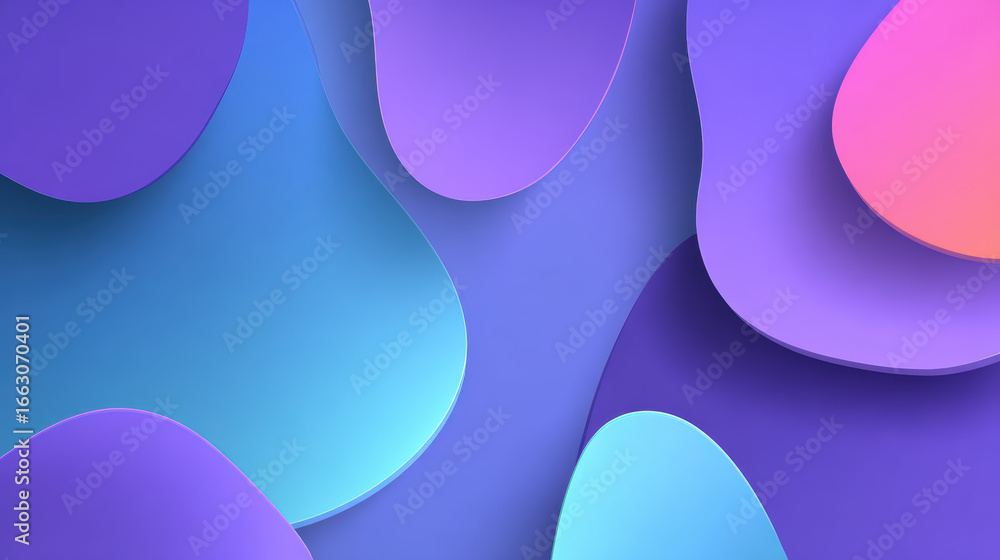 Poster abstract background with fluid shapes in pastel colors, modern 3d rendered design with soft gradient