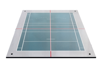 Modern sports court layout design with geometric lines suitable for basketball practice sessions on transparent background