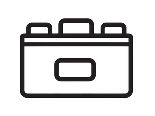 Sleek Technical Depiction of High-Capacity Drone Battery Vector Icon