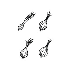 Onion silhouette vector art design bundle set