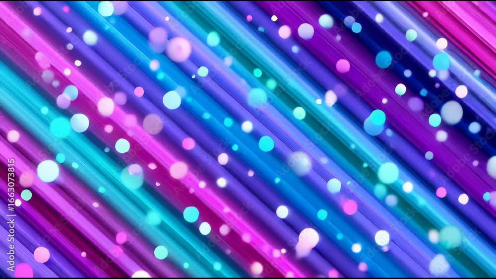 Poster colorful diagonal stripes with glowing bokeh light create vibrant and dynamic abstract background fu
