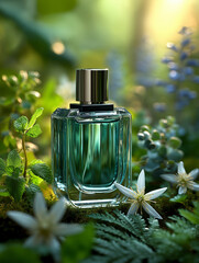 Green Forest Perfume with Botanical Elements