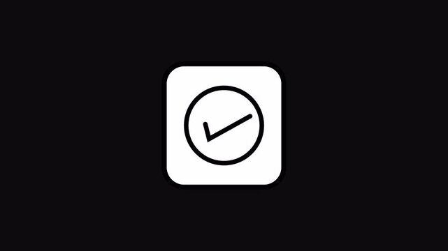 Face id icon animation on transparent background , Face id Lock animation vedio with alpha channel in 4k.