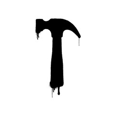 black hammer illustration drawn with graffiti art © HENI