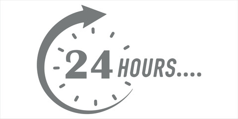 12 hours timer vector symbol black color style isolated on white background. Clock, stopwatch, cooking time label. 10 eps
