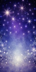 Mysterious Lavender Night Sky with Sparkling White Stars