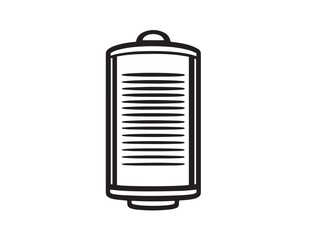 Smart Electric Water Heater Icon with Clean Line Design