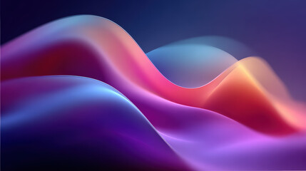 Abstract Gradient Wave Background with Vibrant Colors: A Modern and Dynamic Design Featuring Smooth Curves, Blended Tones of Purple, Pink, Blue, and Orange, Ideal for Wallpapers and Creative Projects