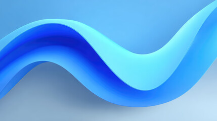 Abstract 3D Blue Wave Background, Modern Wavy Shape, Smooth Curve, Elegant Design, Minimalist Style, Futuristic Backdrop, Clean Presentation Template, Creative Graphic Resource, Digital Art,