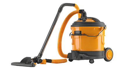 Fototapeta premium Industrial vacuum cleaner with detachable hose background isolated on a Transparent background, PNG file.